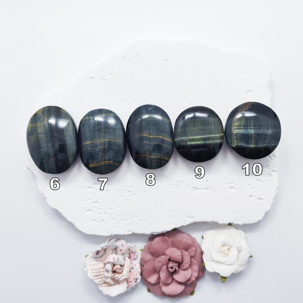 Blue Tiger Eye Palm Stone - Picture 9 of 10
